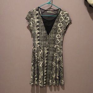 black and white dress